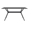 Black Outdoor Air Table 140 cm by Siesta - Made in Europe