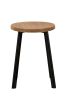 Replica Deja-vu Low Stool - Black with Wood Seat