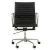 Replica Charles Eames Premium Black Leather Low Back Office Chair with Arms