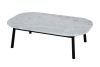 Nordic Marble Coffee Table - Black Timber Legs