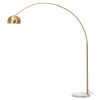 Replica Gold Modern Arc Lamp with White Marble Base