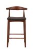 Replica Hans Wegner Elbow Stool in Dark Walnut