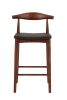 Replica Hans Wegner Elbow Kitchen Stool in Dark Walnut