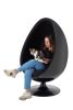 Replica Ovalia Egg Chair All Black Version