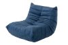 Replica Togo Chair with Blue Fabric - Fireside Lounge Chair