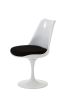 Tulip Chair - Replica Eero Saarinen Dining Chair - White with Black seat