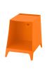 Bright Orange Retro Bedside Table with Laptop Stand