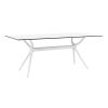 White Outdoor Air Table 180 cm by Siesta - Made in Europe