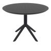 Sky Table 105 Black Round Dining Table by Siesta