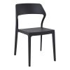 Black Snow chair by Siesta - European Made - Outdoor Plastic Chair
