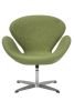 Green Linen Swan Chair Replica