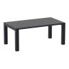 Vegas Medium Black Outdoor Table by Siesta - 180 cm or 220 cm - Made in Europe