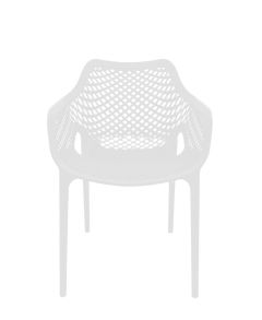 Ozone XL Arm Chair White - Plastic Outdoor Dining Chair