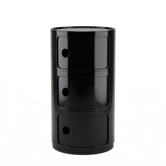 Replica Componibili 3 Tier Round Black Storage Unit