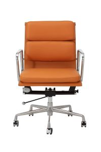 Replica Charles Eames Soft Pad Tan Leather Office Chair - Low Back