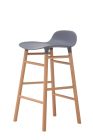 Replica Form Bar Stool by Normann Copenhagen - Natural Frame with Grey Seat