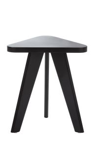 Julie Timber Side Table - Triangular Shaped - Black Timber