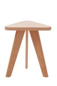 Julie Timber Side Table - Triangular Shaped - Natural Beech