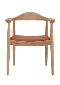 Replica Hans Wegner Round Chair - Timber and Tan Seat