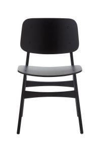 Replica Soborg Black Timber Dining Chair by Borge Mogensen
