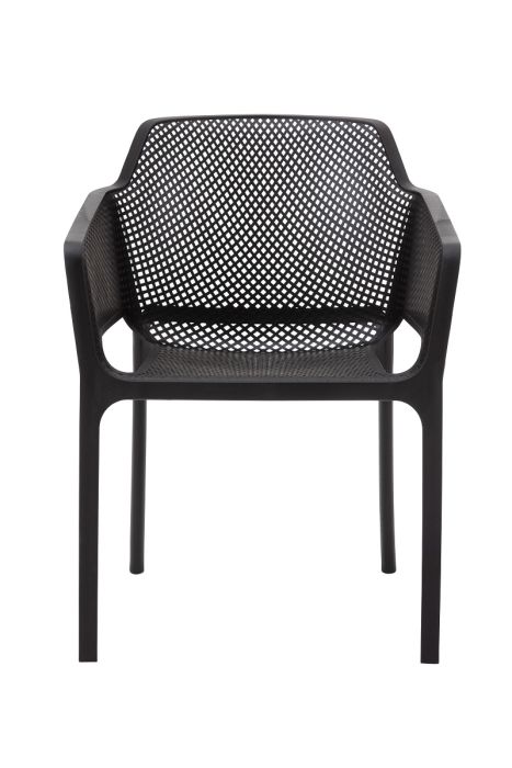 Replica Black Net Armchair Plastic Outdoor Chairs Replica Furniture