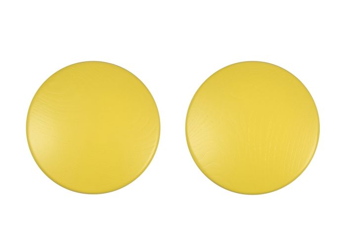 Set of 2 Large Yellow Dots Replica Coat Hooks Wall Dots