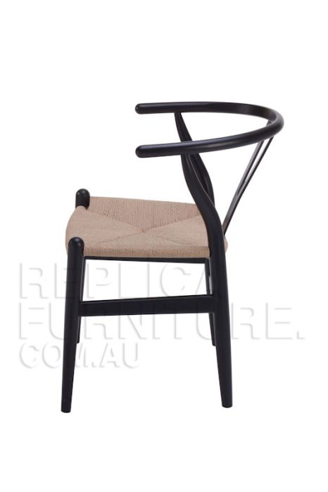 Replica Black Wishbone Chairs Timber Dining Chair Hans Wegner