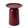 Alto Metal Round Side Table - Burgundy