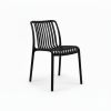 Bordeaux Outdoor Chair Black - Stacking Polypropylene Cafe Chairs 