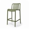 Bordeaux Olive Bar Stool 65 cm Seat Height - Stacking Polypropylene Outdoor Stools