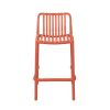 Bordeaux Terracotta Bar Stool 65 cm Seat Height - Stacking Polypropylene Outdoor Stools
