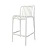 Bordeaux White Bar Stool 65 cm Seat Height - Stacking Polypropylene Outdoor Stools