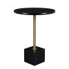 Caliber Black Marble Side Table – Spanish Nero Marquina