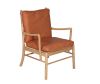 Colonial Chair OW149 by Ole Wanscher with Tan Leather - Replica 