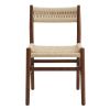 Fitzroy Rattan Dining Chair Walnut - Scandinavian Style Timber Chairs