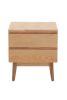 Freeman 2 Drawer Bedside Cabinet Light Ash Timber