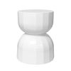 Geometric Roly Side Table / Stool - White