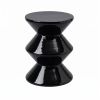 Hourglass Stool – Retro Low Stool Black