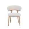 Jemma Chair – Natural Ash Timber with White Boucle