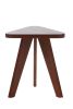 Julie Timber Side Table - Triangular Shaped - Walnut Stain