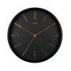 Karlsson Belle Numbers Wall Clock - Black with Gold
