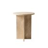 Mason Travertine Side Table – Solid Travertine Round 45 cm High