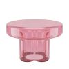Napier Retro Glass Coffee Table - Pale Pink