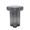 Napier Retro Glass Side Table Smoke Grey