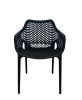 Ozone XL Arm Chair Black - Plastic Outdoor Dining Chair
