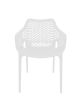 Ozone XL Arm Chair White - Plastic Outdoor Dining Chair