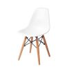 Replica Charles Eames Children's Chair with Wood Legs - White
