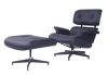 Replica Black Timber Charles Eames Lounge and Ottoman