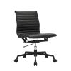 Replica Charles Eames Black Framed Office Chair – Low Back with No Arm Rests