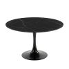 Replica Eero Saarinen Tulip Table 120cm – Spanish Nero Marquina Black Marble